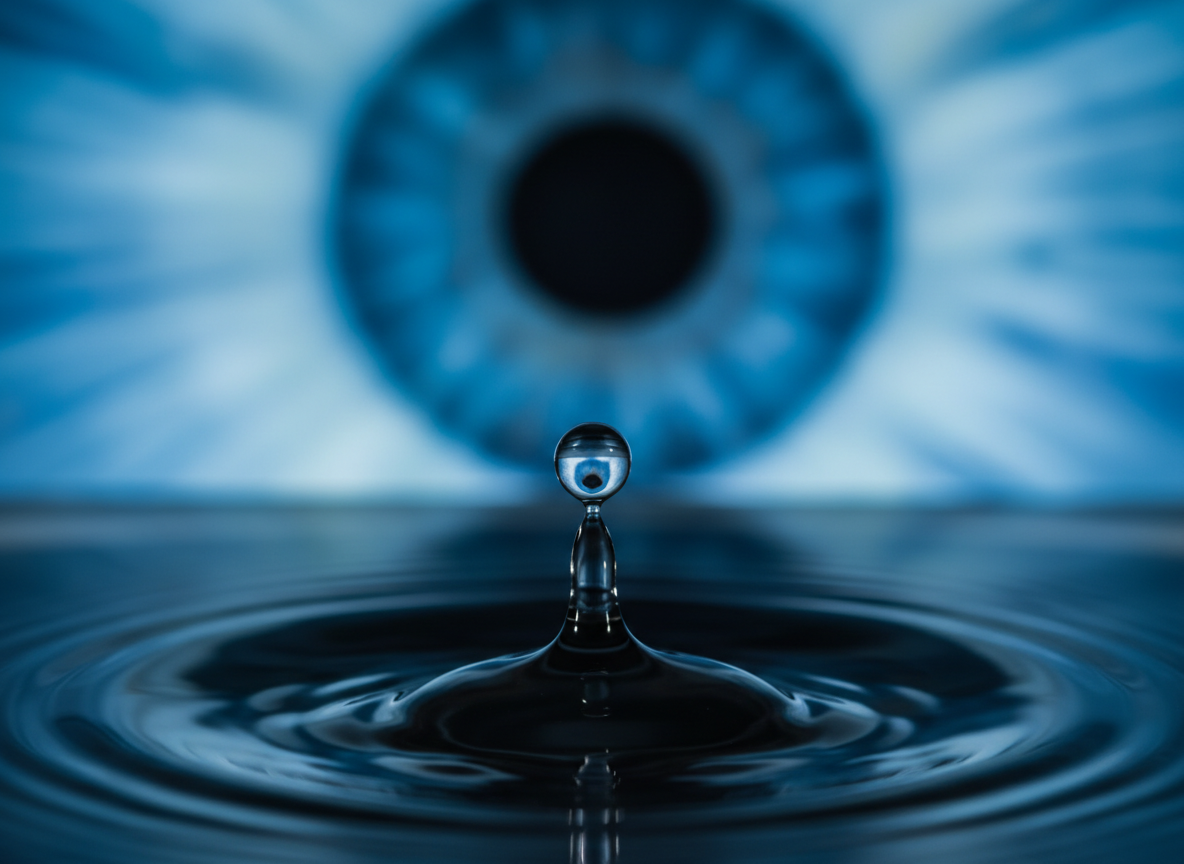 Water drop creating ripples representing clarity and truth